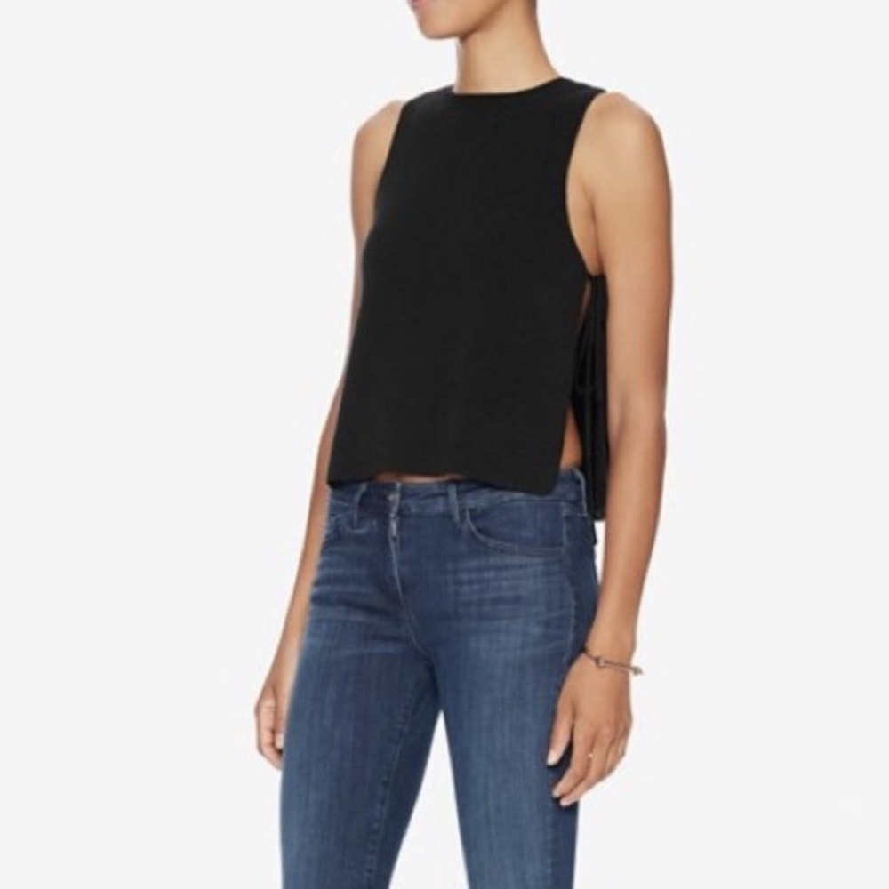 INTERMIX Skye Black Sleeveless Tank Top size Medium